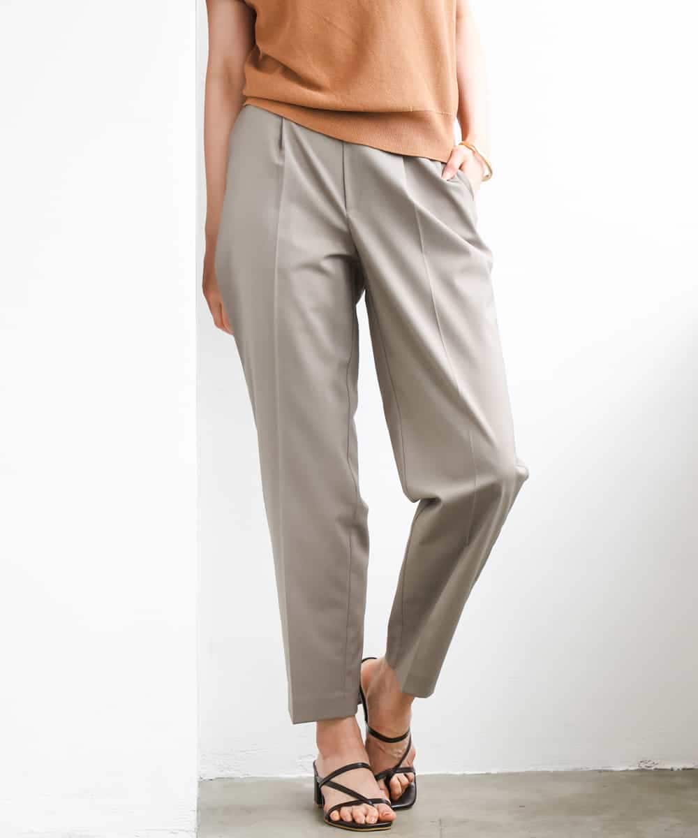 F6LGD06220 MICHEL KLEIN(小さいサイズ)(メゾン ドゥ サンク) [小さいサイズ][リラックスボトム]テーパードパンツ ベージュ