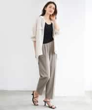 F6LGD06220 MICHEL KLEIN(小さいサイズ)(メゾン ドゥ サンク) [小さいサイズ][リラックスボトム]テーパードパンツ ベージュ