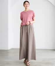 F6LGD13280 MICHEL KLEIN(小さいサイズ)(メゾン ドゥ サンク) [小さいサイズ][セットアップ対応/リラックスボトム]ドローストリングワイドパンツ ブラック