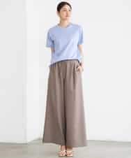 F6LGD13280 MICHEL KLEIN(小さいサイズ)(メゾン ドゥ サンク) [小さいサイズ][セットアップ対応/リラックスボトム]ドローストリングワイドパンツ ブラック