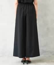 F6LGD13280 MICHEL KLEIN(小さいサイズ)(メゾン ドゥ サンク) [小さいサイズ][セットアップ対応/リラックスボトム]ドローストリングワイドパンツ ブラック