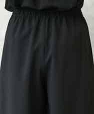 F6LGD13280 MICHEL KLEIN(小さいサイズ)(メゾン ドゥ サンク) [小さいサイズ][セットアップ対応/リラックスボトム]ドローストリングワイドパンツ ブラック