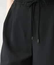 F6LGD13280 MICHEL KLEIN(小さいサイズ)(メゾン ドゥ サンク) [小さいサイズ][セットアップ対応/リラックスボトム]ドローストリングワイドパンツ ブラック