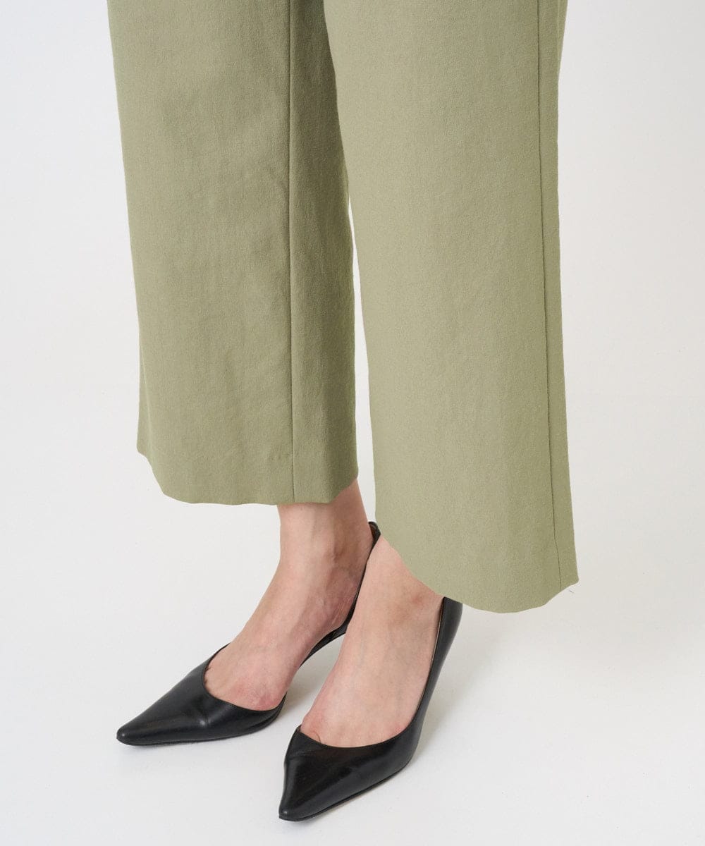 F6LGD17200 MICHEL KLEIN(小さいサイズ)(メゾン ドゥ サンク) [小さいサイズ][定番人気]ドライストレッチワイドパンツ カーキ