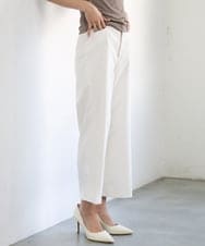 F6LGD17200 MICHEL KLEIN(小さいサイズ)(メゾン ドゥ サンク) [小さいサイズ][定番人気]ドライストレッチワイドパンツ カーキ