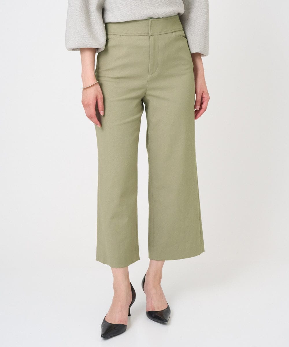 F6LGD17200 MICHEL KLEIN(小さいサイズ)(メゾン ドゥ サンク) [小さいサイズ][定番人気]ドライストレッチワイドパンツ カーキ