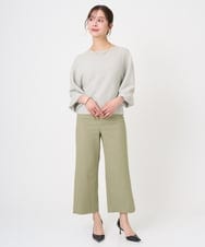 F6LGD17200 MICHEL KLEIN(小さいサイズ)(メゾン ドゥ サンク) [小さいサイズ][定番人気]ドライストレッチワイドパンツ カーキ