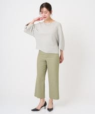 F6LGD17200 MICHEL KLEIN(小さいサイズ)(メゾン ドゥ サンク) [小さいサイズ][定番人気]ドライストレッチワイドパンツ カーキ