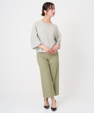 F6LGD17200 MICHEL KLEIN(小さいサイズ)(メゾン ドゥ サンク) [小さいサイズ][定番人気]ドライストレッチワイドパンツ カーキ