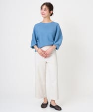 F6LGD17200 MICHEL KLEIN(小さいサイズ)(メゾン ドゥ サンク) [小さいサイズ][定番人気]ドライストレッチワイドパンツ カーキ