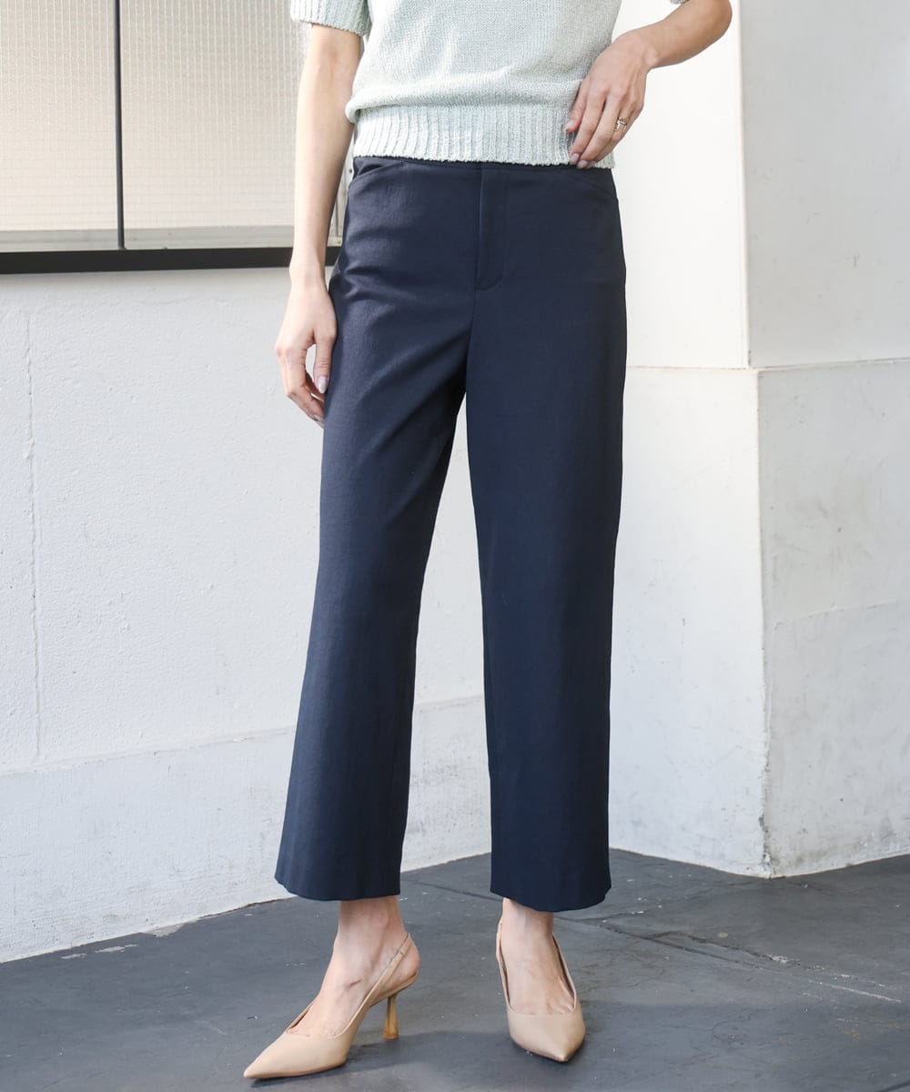 F6LGD17200 MICHEL KLEIN(小さいサイズ)(メゾン ドゥ サンク) [小さいサイズ][定番人気]ドライストレッチワイドパンツ カーキ