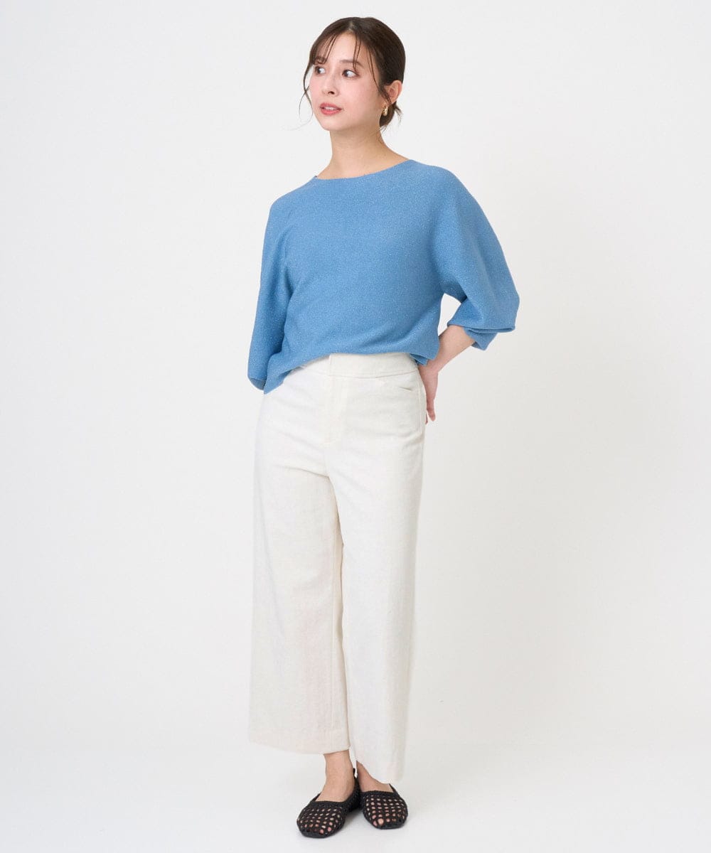 F6LGD17200 MICHEL KLEIN(小さいサイズ)(メゾン ドゥ サンク) [小さいサイズ][定番人気]ドライストレッチワイドパンツ カーキ