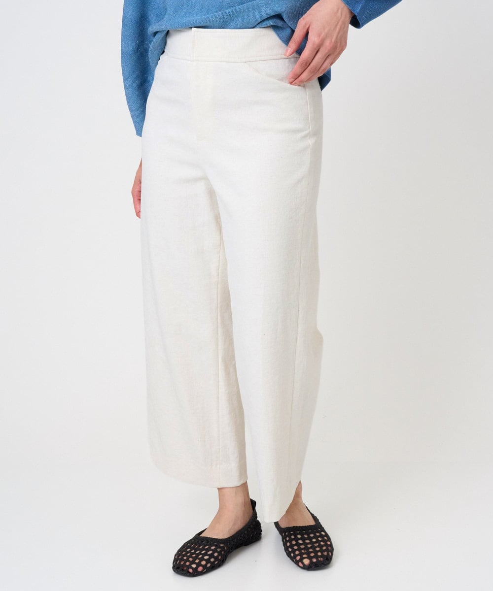 F6LGD17200 MICHEL KLEIN(小さいサイズ)(メゾン ドゥ サンク) [小さいサイズ][定番人気]ドライストレッチワイドパンツ カーキ