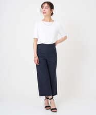 F6LGD17200 MICHEL KLEIN(小さいサイズ)(メゾン ドゥ サンク) [小さいサイズ][定番人気]ドライストレッチワイドパンツ カーキ