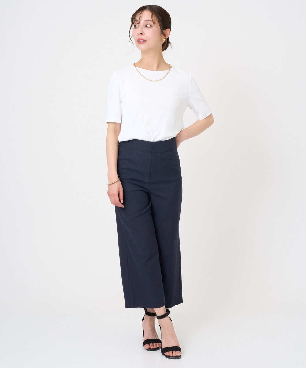 F6LGD17200 MICHEL KLEIN(小さいサイズ)(メゾン ドゥ サンク) [小さいサイズ][定番人気]ドライストレッチワイドパンツ カーキ