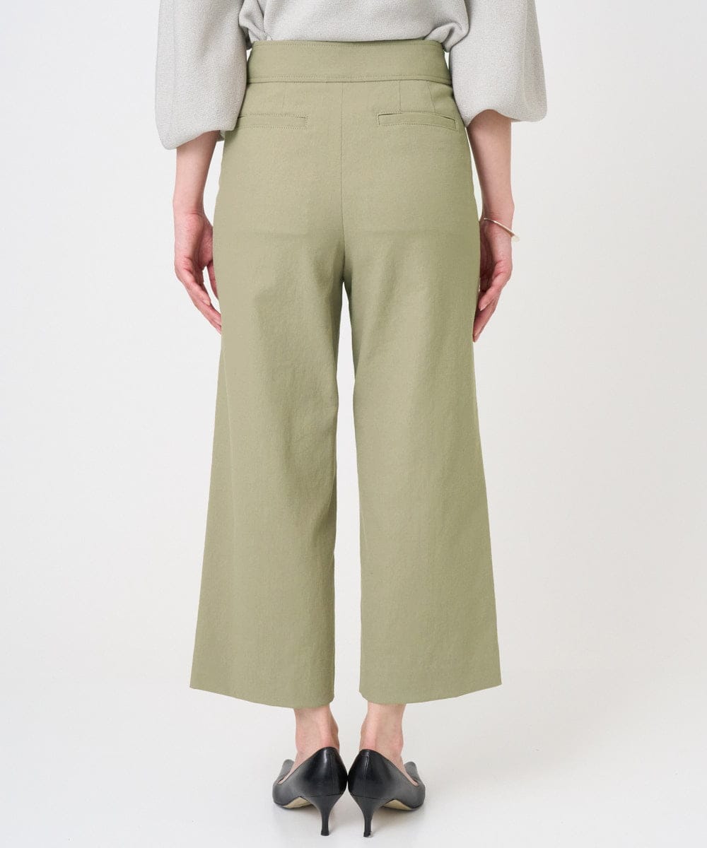 F6LGD17200 MICHEL KLEIN(小さいサイズ)(メゾン ドゥ サンク) [小さいサイズ][定番人気]ドライストレッチワイドパンツ カーキ