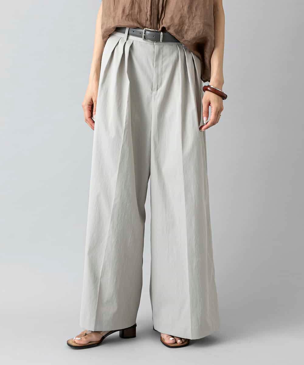 F6LGD22260 MICHEL KLEIN(小さいサイズ)(メゾン ドゥ サンク) [小さいサイズ]2タックワイドチノパンツ ベージュ