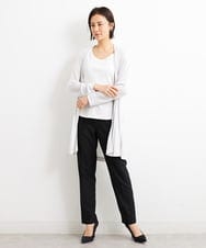 F6LGS42230 MICHEL KLEIN(小さいサイズ)(メゾン ドゥ サンク) [小さいサイズ]バランサーキュラー(R)テーパードパンツ（セットアップ対応/PLUS JACKET） ブラック