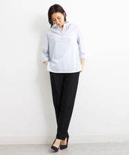 F6LGS42230 MICHEL KLEIN(小さいサイズ)(メゾン ドゥ サンク) [小さいサイズ]バランサーキュラー(R)テーパードパンツ（セットアップ対応/PLUS JACKET） ブラック