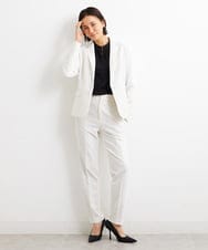 F6LGS42230 MICHEL KLEIN(小さいサイズ)(メゾン ドゥ サンク) [小さいサイズ]バランサーキュラー(R)テーパードパンツ（セットアップ対応/PLUS JACKET） ブラック
