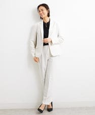 F6LGS42230 MICHEL KLEIN(小さいサイズ)(メゾン ドゥ サンク) [小さいサイズ]バランサーキュラー(R)テーパードパンツ（セットアップ対応/PLUS JACKET） ブラック