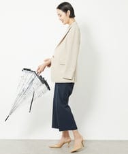 F6LGV17180 MICHEL KLEIN(小さいサイズ)(メゾン ドゥ サンク) [小さいサイズ]ドライストレッチワイドパンツ[定番人気] ネイビー(57)