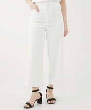F6LGV17180 MICHEL KLEIN(小さいサイズ)(メゾン ドゥ サンク) [小さいサイズ]ドライストレッチワイドパンツ[定番人気] ネイビー(57)