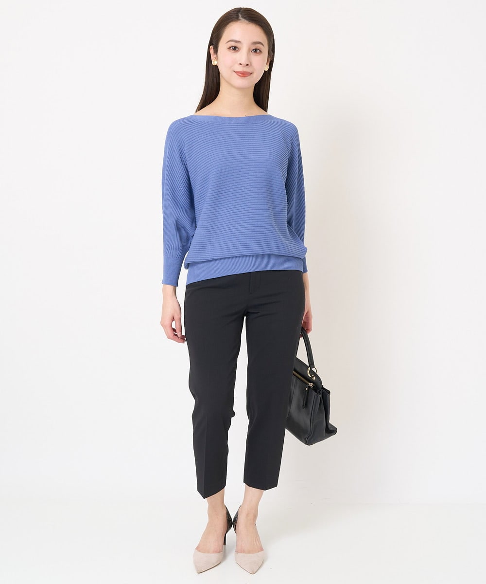 F6LGV28200 MICHEL KLEIN(小さいサイズ)(メゾン ドゥ サンク) [小さいサイズ] ストレッチスリムテーパードパンツ(8分丈/定番人気) イエロー(25)