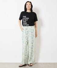 F6LGV45270 MICHEL KLEIN(小さいサイズ)(メゾン ドゥ サンク) [小さいサイズ]フラワープリントリラクシーパンツ(オリジナルプリント) ネイビー系(57)