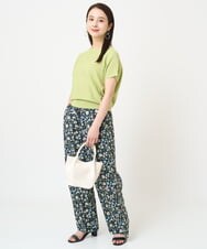 F6LGV45270 MICHEL KLEIN(小さいサイズ)(メゾン ドゥ サンク) [小さいサイズ]フラワープリントリラクシーパンツ(オリジナルプリント) ネイビー系(57)