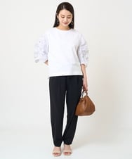 F6LGV47230 MICHEL KLEIN(小さいサイズ)(メゾン ドゥ サンク) [小さいサイズ]センタープレスジョグパンツ ブラック(94)
