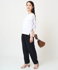 F6LGV47230 MICHEL KLEIN(小さいサイズ)(メゾン ドゥ サンク) [小さいサイズ]センタープレスジョグパンツ ブラック(94)