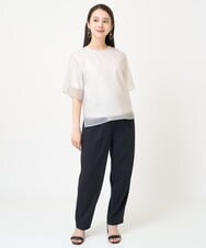 F6LGV47230 MICHEL KLEIN(小さいサイズ)(メゾン ドゥ サンク) [小さいサイズ]センタープレスジョグパンツ ブラック(94)