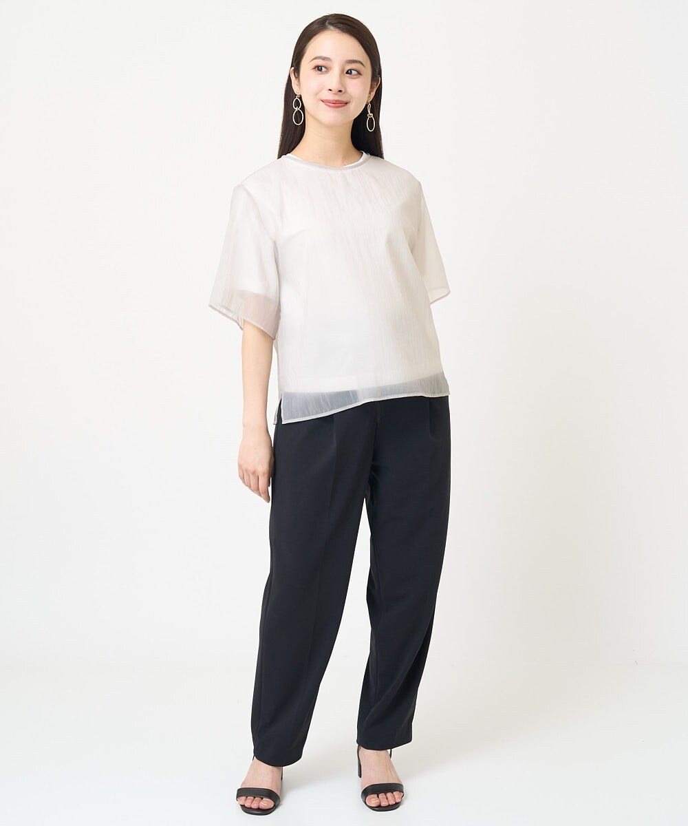F6LGV47230 MICHEL KLEIN(小さいサイズ)(メゾン ドゥ サンク) [小さいサイズ]センタープレスジョグパンツ ブラック(94)