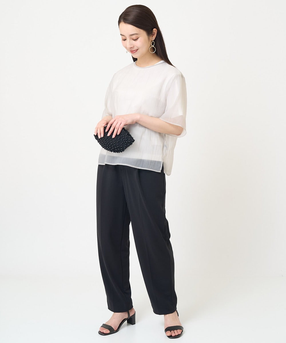 F6LGV47230 MICHEL KLEIN(小さいサイズ)(メゾン ドゥ サンク) [小さいサイズ]センタープレスジョグパンツ ブラック(94)