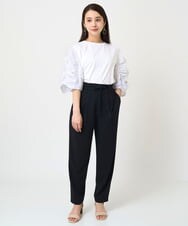F6LGV47230 MICHEL KLEIN(小さいサイズ)(メゾン ドゥ サンク) [小さいサイズ]センタープレスジョグパンツ ブラック(94)