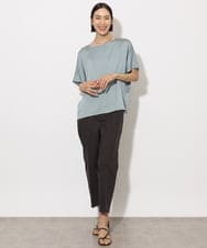 F6LHA05230 MICHEL KLEIN(小さいサイズ)(メゾン ドゥ サンク) [小さいサイズ]ストレッチツイルテーパードパンツ(機能性素材) ダークグレー