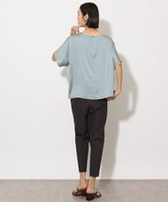 F6LHA05230 MICHEL KLEIN(小さいサイズ)(メゾン ドゥ サンク) [小さいサイズ]ストレッチツイルテーパードパンツ(機能性素材) ダークグレー