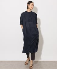 F6LHA05230 MICHEL KLEIN(小さいサイズ)(メゾン ドゥ サンク) [小さいサイズ]ストレッチツイルテーパードパンツ(機能性素材) ダークグレー