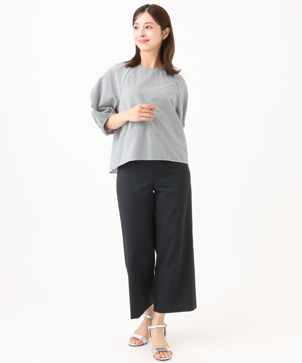 F6LHD17200 MICHEL KLEIN(小さいサイズ)(メゾン ドゥ サンク) [小さいサイズ][定番人気]ドライストレッチワイドパンツ ベージュ