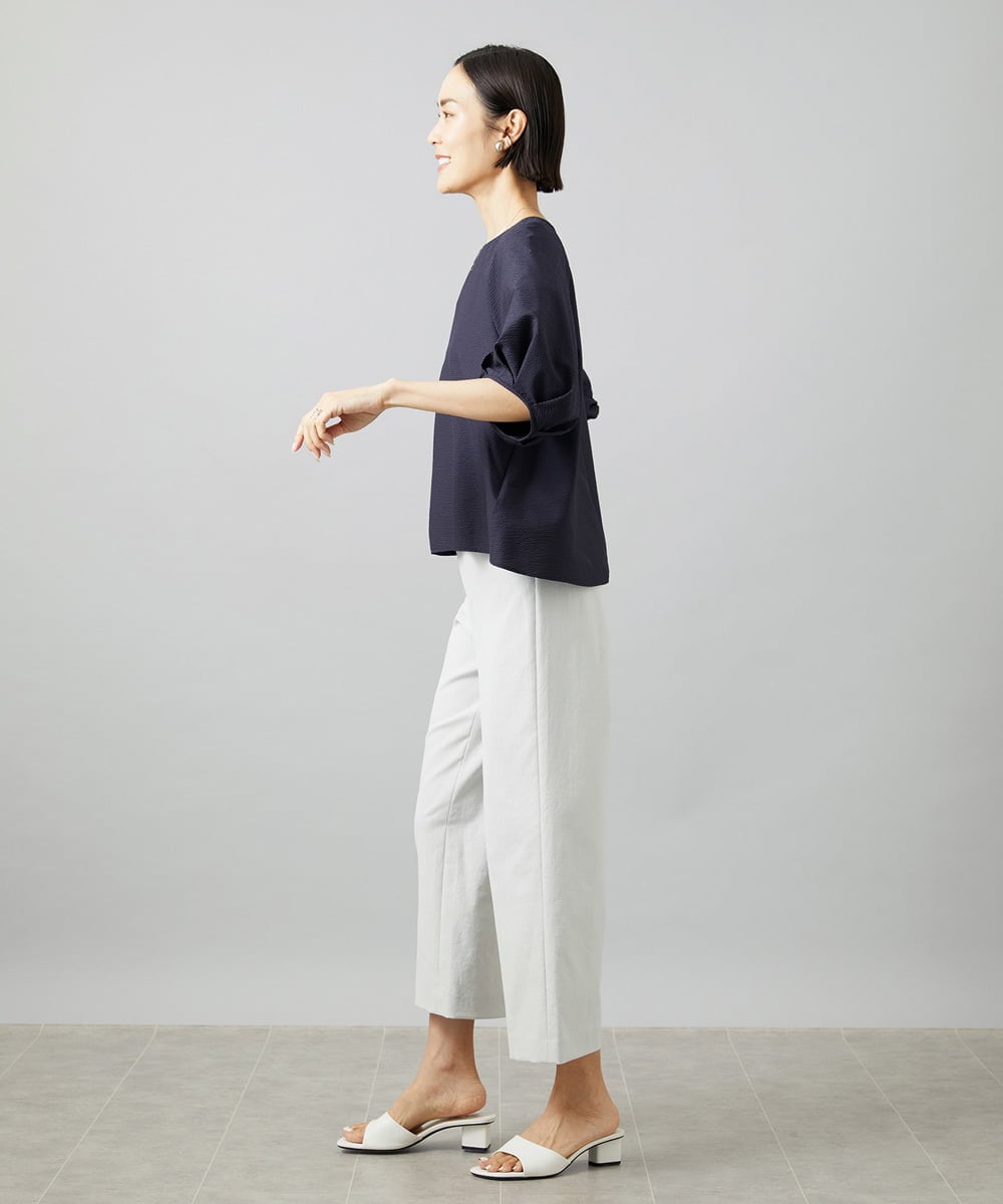 F6LHD17200 MICHEL KLEIN(小さいサイズ)(メゾン ドゥ サンク) [小さいサイズ][定番人気]ドライストレッチワイドパンツ ベージュ