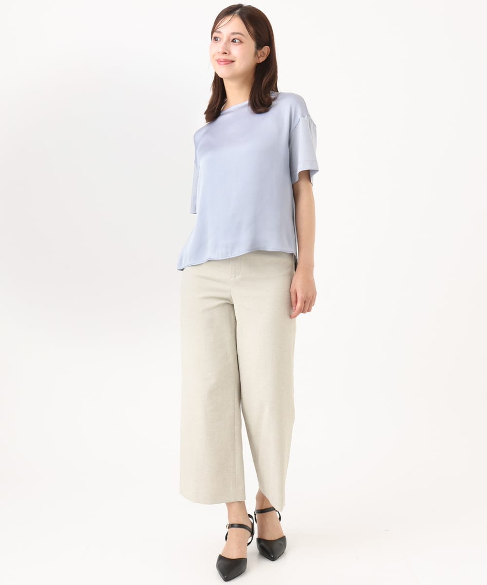 F6LHD17200 MICHEL KLEIN(小さいサイズ)(メゾン ドゥ サンク) [小さいサイズ][定番人気]ドライストレッチワイドパンツ ベージュ