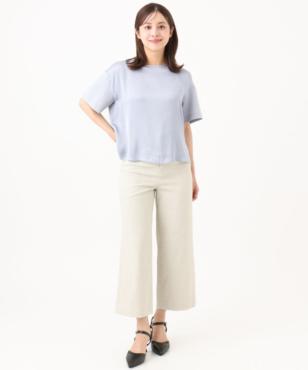 F6LHD17200 MICHEL KLEIN(小さいサイズ)(メゾン ドゥ サンク) [小さいサイズ][定番人気]ドライストレッチワイドパンツ ベージュ