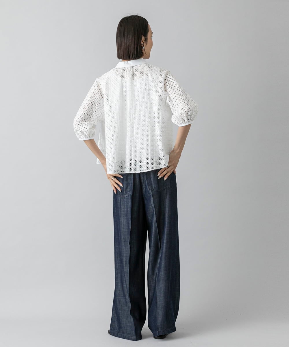 F6LHD18260 MICHEL KLEIN(小さいサイズ)(メゾン ドゥ サンク) [小さいサイズ]ライトデニムパンツ ネイビー