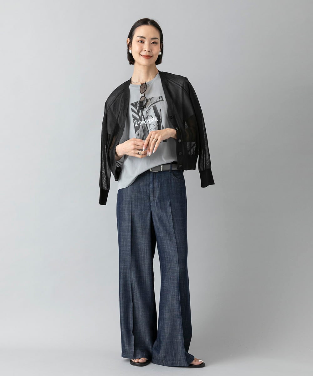 F6LHD18260 MICHEL KLEIN(小さいサイズ)(メゾン ドゥ サンク) [小さいサイズ]ライトデニムパンツ ネイビー