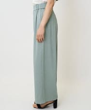 F6LJA02210 MICHEL KLEIN(小さいサイズ)(メゾン ドゥ サンク) [小さいサイズ]サテンワイドパンツ(セットアップ対応) ブラック