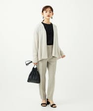 F6LJA07200 MICHEL KLEIN(小さいサイズ)(メゾン ドゥ サンク) ［小さいサイズ］ツイルストレッチテーパードパンツ ベージュ