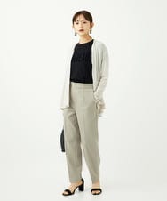 F6LJA07200 MICHEL KLEIN(小さいサイズ)(メゾン ドゥ サンク) ［小さいサイズ］ツイルストレッチテーパードパンツ ベージュ
