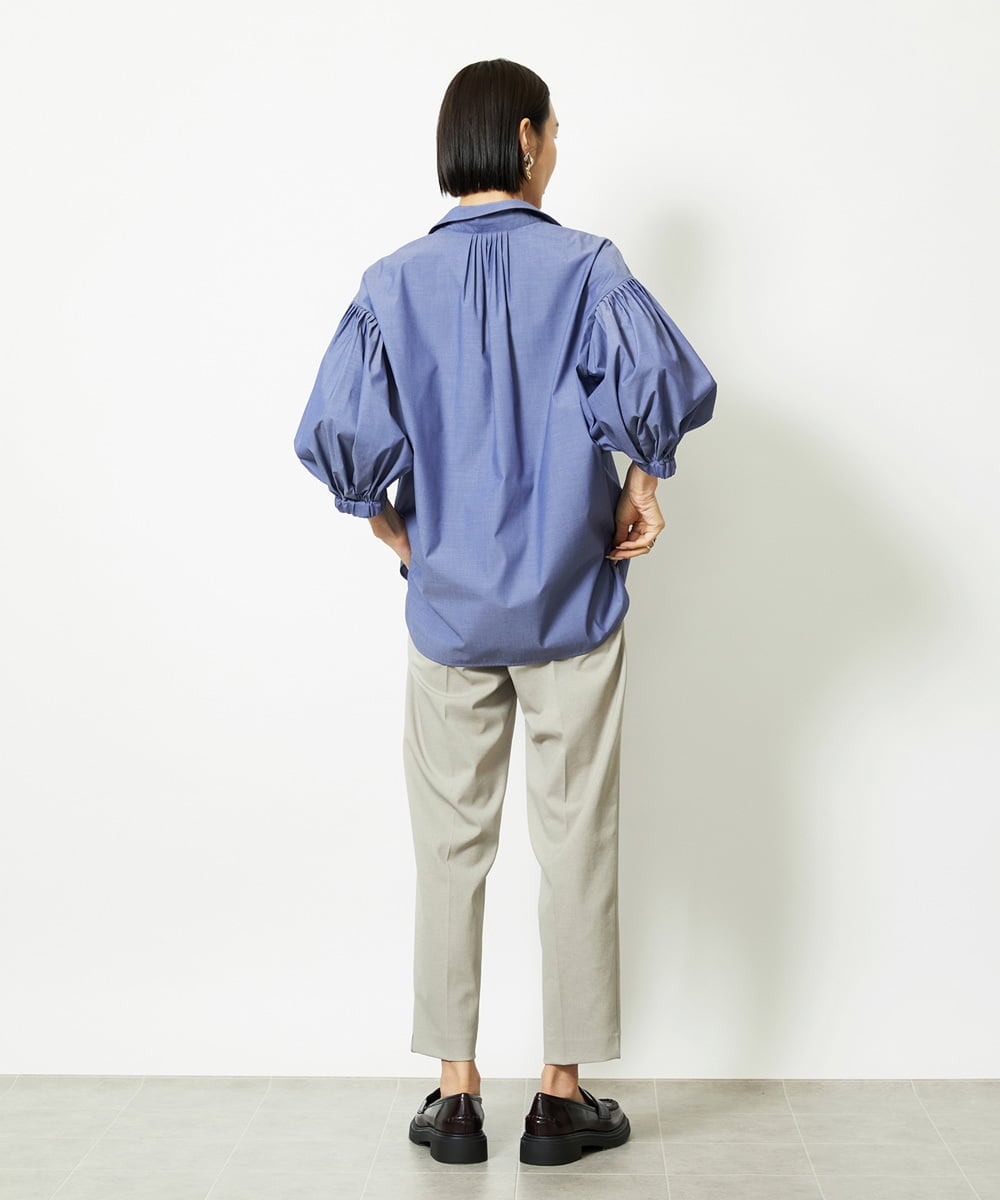 F6LJA07200 MICHEL KLEIN(小さいサイズ)(メゾン ドゥ サンク) ［小さいサイズ］ツイルストレッチテーパードパンツ ベージュ