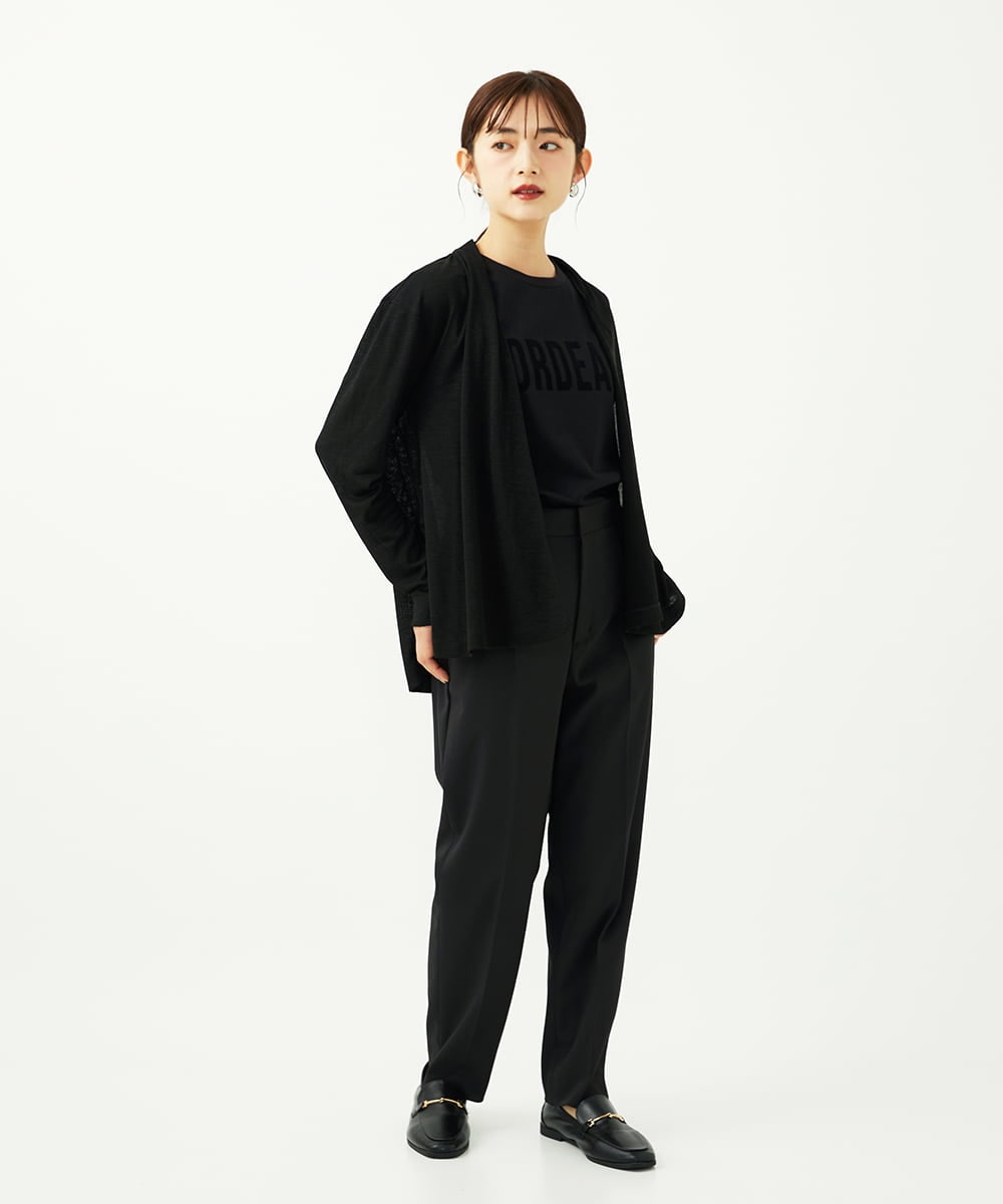 F6LJA07200 MICHEL KLEIN(小さいサイズ)(メゾン ドゥ サンク) ［小さいサイズ］ツイルストレッチテーパードパンツ ベージュ